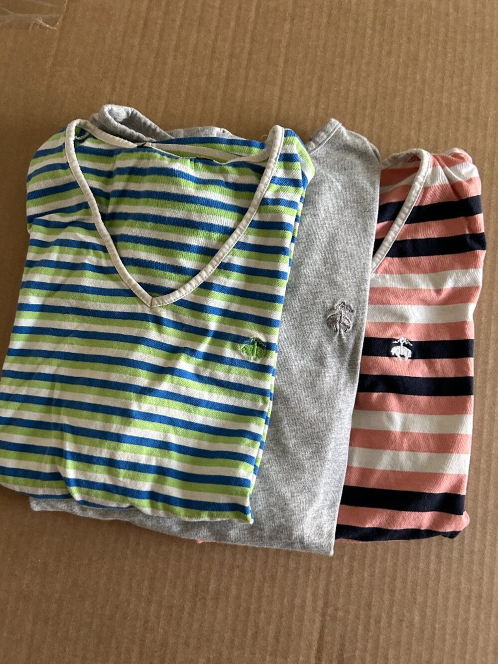 Brooks Brothers V NEck Tees, Women's Medium